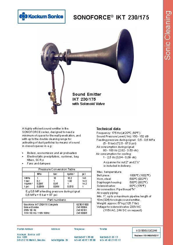 SONOFORCE IKT 230/175